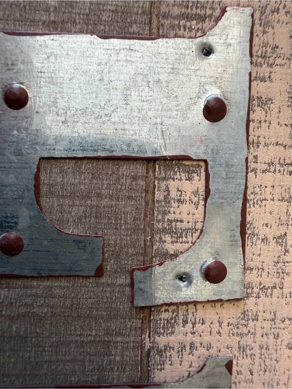 Rustic 'EASTER' Wall Sign in Distressed tan, silver , brown red and brown